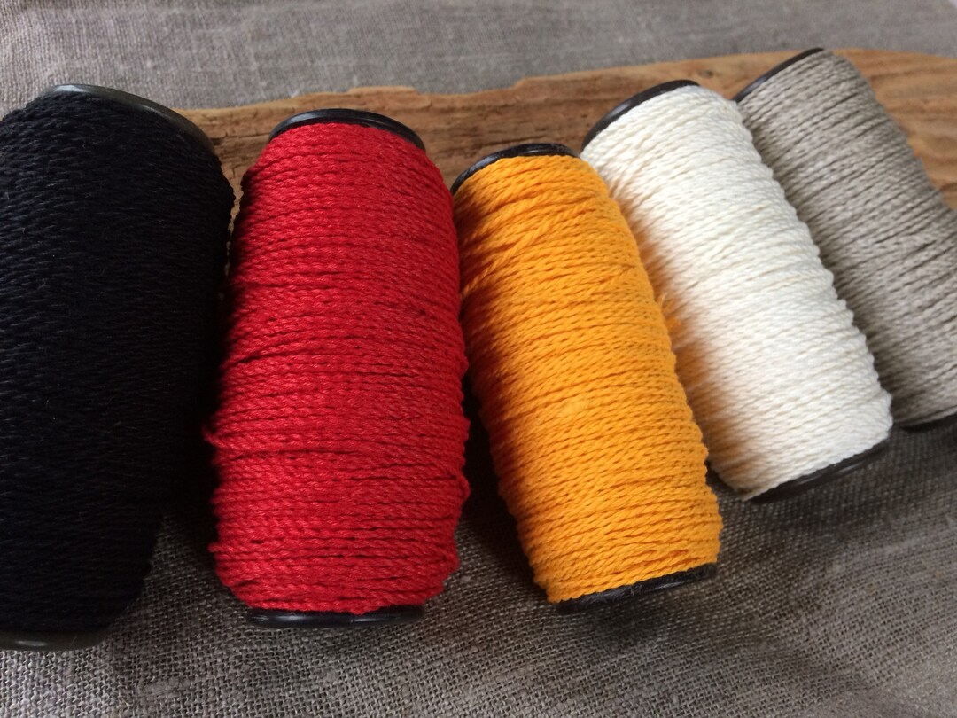 Twisted Linen String, Natural Linen Flax Twisted Cord 100 Meter Spool ...