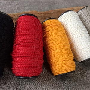 Twisted linen string, natural linen flax twisted cord 100 meter spool, 2mm pure linen string, craft supplies for DIY craft projects