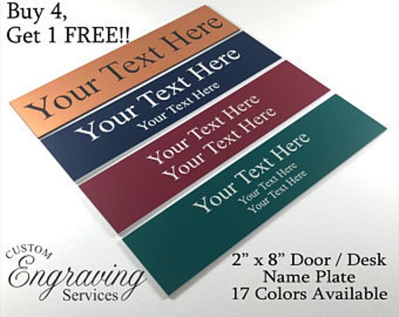 Office Door Sign Or Desk Plate Custom Engraved And Etsy