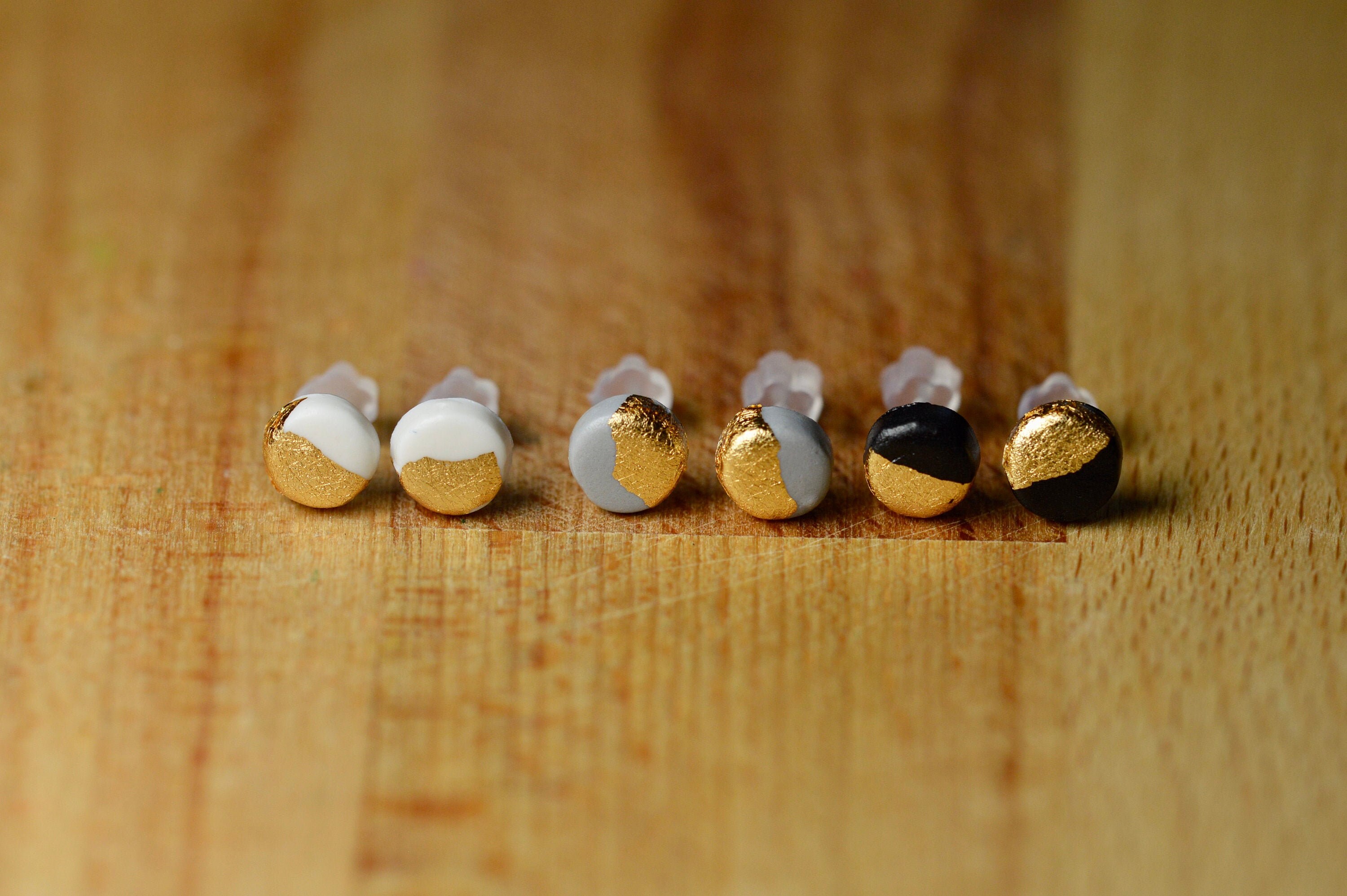 New 100 Pairs Polymer Clay Colorful Cute Hypoallergenic Stud Earrings se… 3 Pairs Stud-pack // Polymer Clay Earrings // Hypoallergenic  main image 2