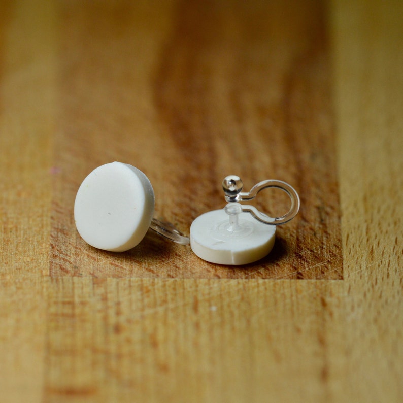Clip On Earrings Non Pierced Studs Hypoallergenic Stud Etsy