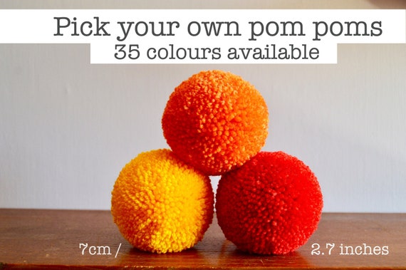 Single Large Poms Pick Your Large Pompoms | Etsy