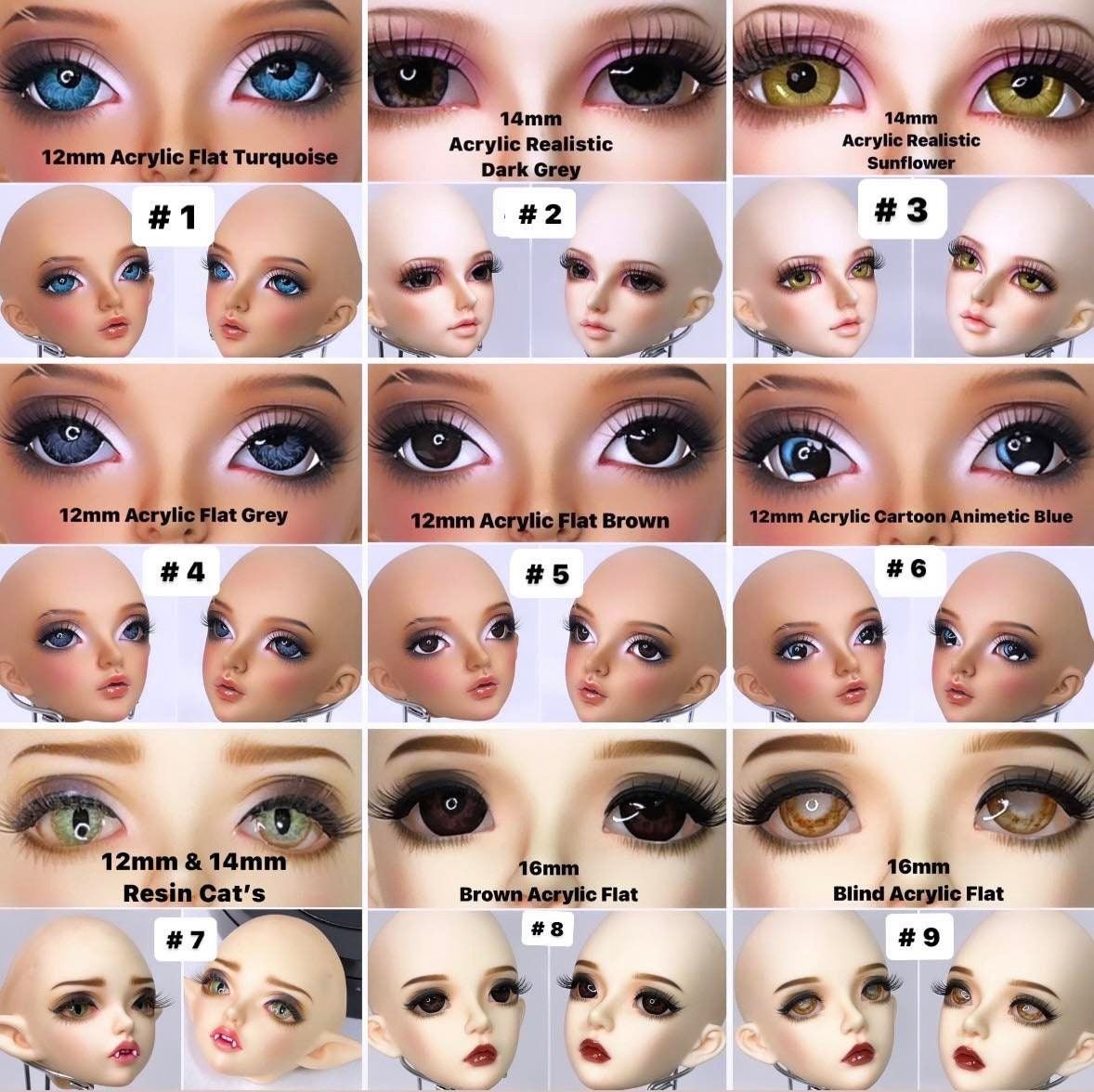 Realistic Doll Eyes16mm 14mm 12mm Bjd Eyesresin Bjd Eyes 