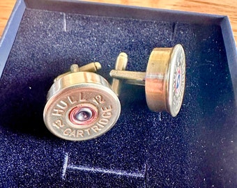 12 Gauge Brass Cufflinks