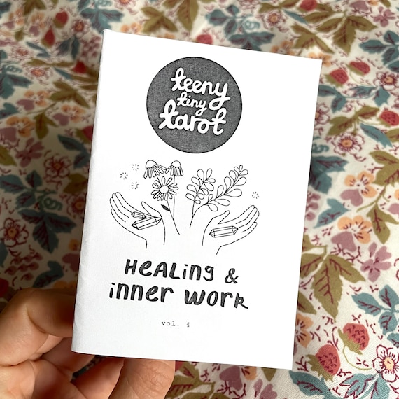DOWNLOAD - Tarot for HEALING & inner work vol. 4 mini Zine, tarot spreads, printable guide, self-reflection, witchy guide, cute DIY booklet