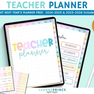 Digital Teacher Planner Pastel PORTRAIT