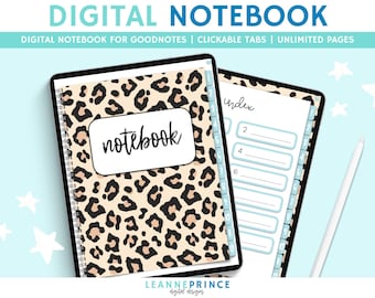 Goodnotes Digital Notebook LEOPARD iPad notebook