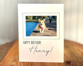 Custom Pet Photo Birthday Card, Personalized Pet Birthday Card, Dog Birthday Card, Cat Birthday Card, Pet Birthday Card, Photo Birthday Card