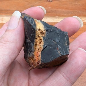 Black onyx rough chunk, 71g rough natural crystal