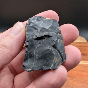 Black onyx rough chunk, 37g raw natural crystal