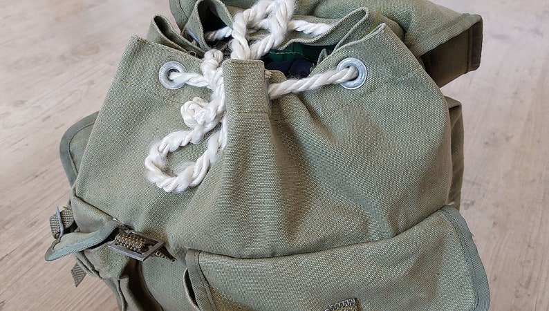 Oversized Canvas Backpack. image 7