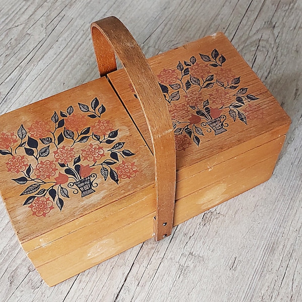 Wooden Sewing Box Etsy