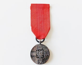 Vintage polish medal. Medal of the XXX anniversary of People's Poland.