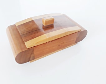 Caja de madera vintage.