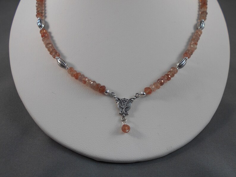Rainbow Rutilated Quartz Rosary Necklace and Earring Set