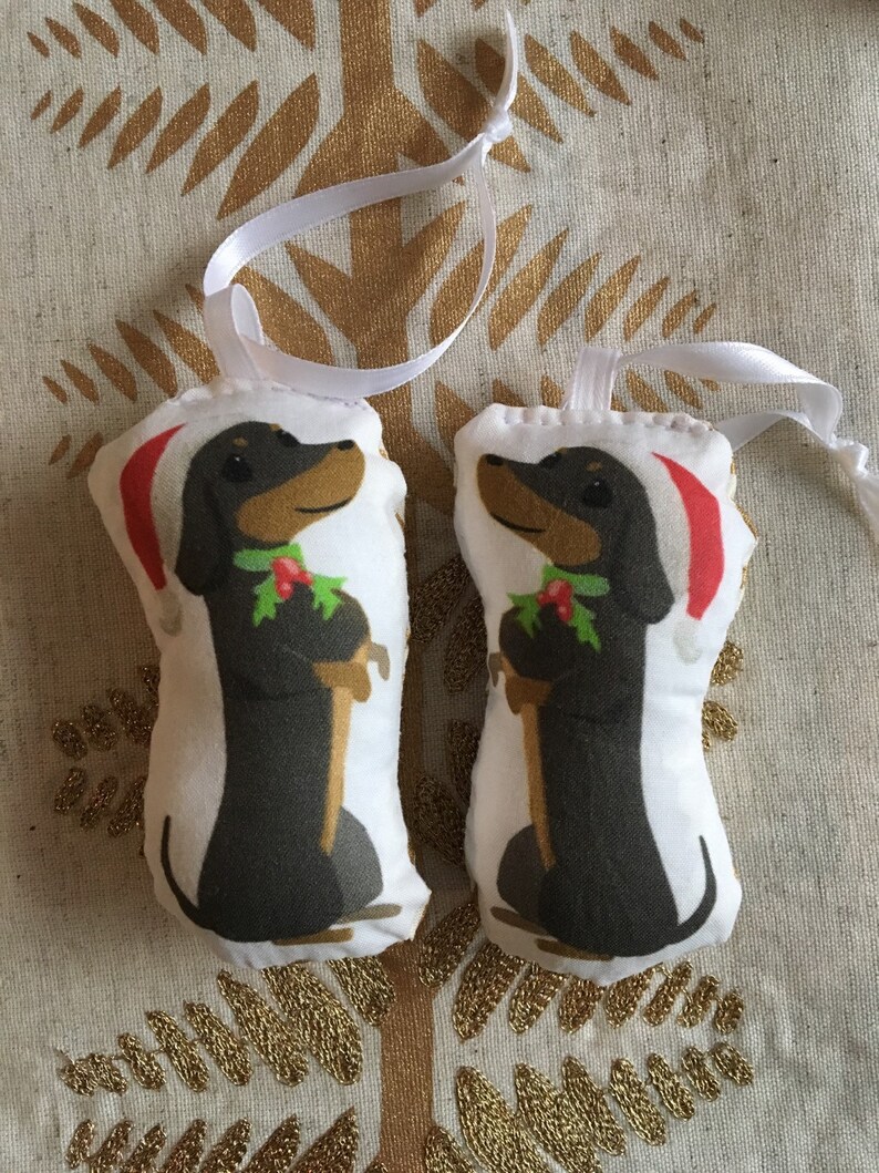Dachshund Christmas Ornament Santa Etsy