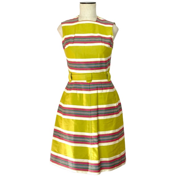 Vintage 1960s Pat Premo California Striped Dress w