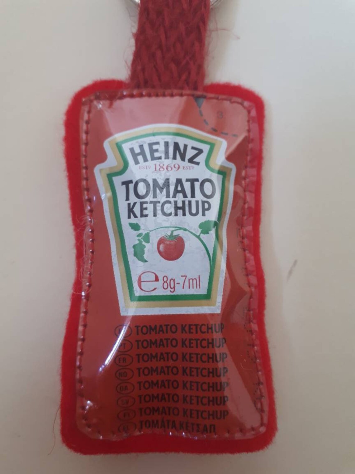 Ketchup Keyring Keychain Novelty Keyring Handmade Using a Etsy UK