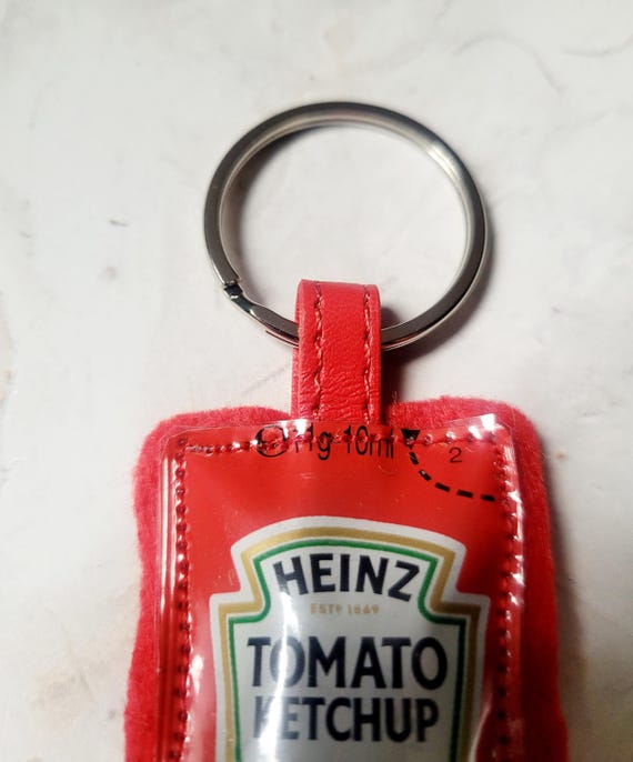 Ketchup Keyring, Keychain, Novelty Keyring Handmade Using a