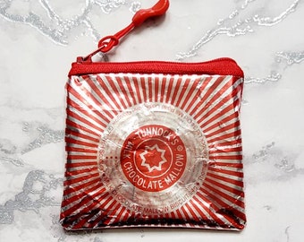 Tunnocks Teacakes Purse Handmade from Recycled Teacake Wrappers for Birthdays, Anniversaries and Valentines by Mylittlesweethearts