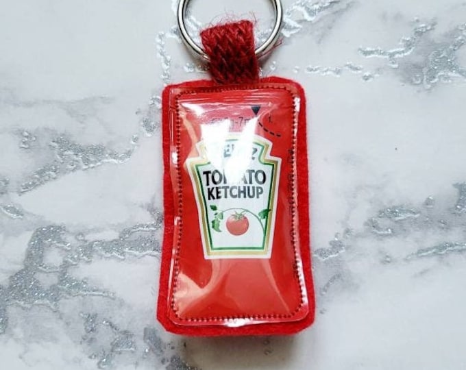 Heinz Ketchup Keychain Vintage Accessories Like New for Her for Him Retro Alexlittlethings.etsy