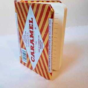 Tunnock's Caramel Wrapper Notebook - Recycled Biscuit Cover, Pocket Size