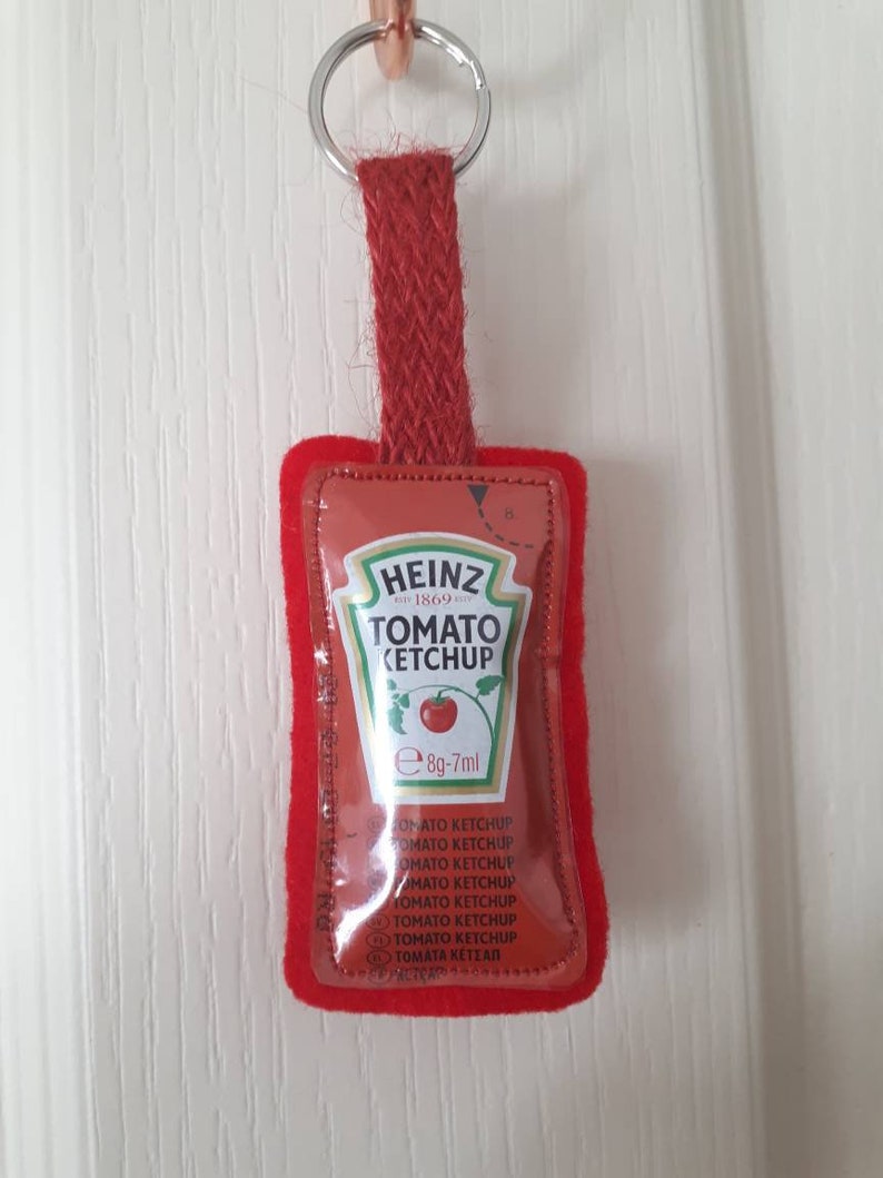 Ketchup Lovers Keyring Keychain Novelty Keyring Handmade Etsy