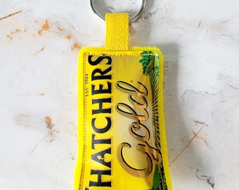 Thatchers Gold Keyring Handmade using an Upcycled Cider Label for All Thatchers Lovers