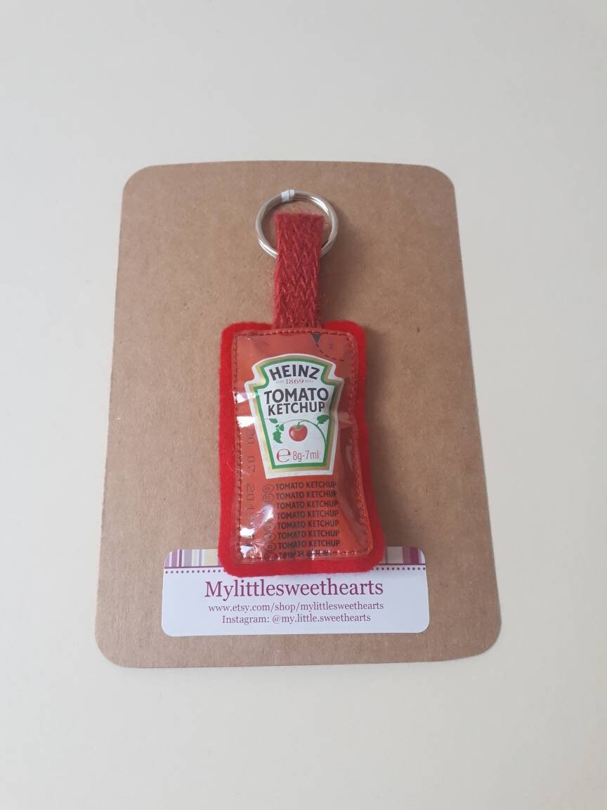 Ketchup Lovers Keyring Keychain Novelty Keyring Handmade Etsy