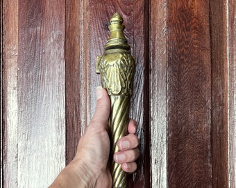 Ornate Brass Door Handle, Antique Victorian Style Solid Brass Door Pull, Architectural Salvage Hardware