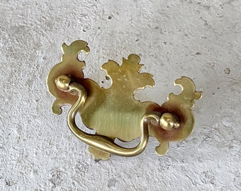 Chippendale Style Drawer Pull, 2.5" Center to Center, Traditional Brass Bail Pull Hardware