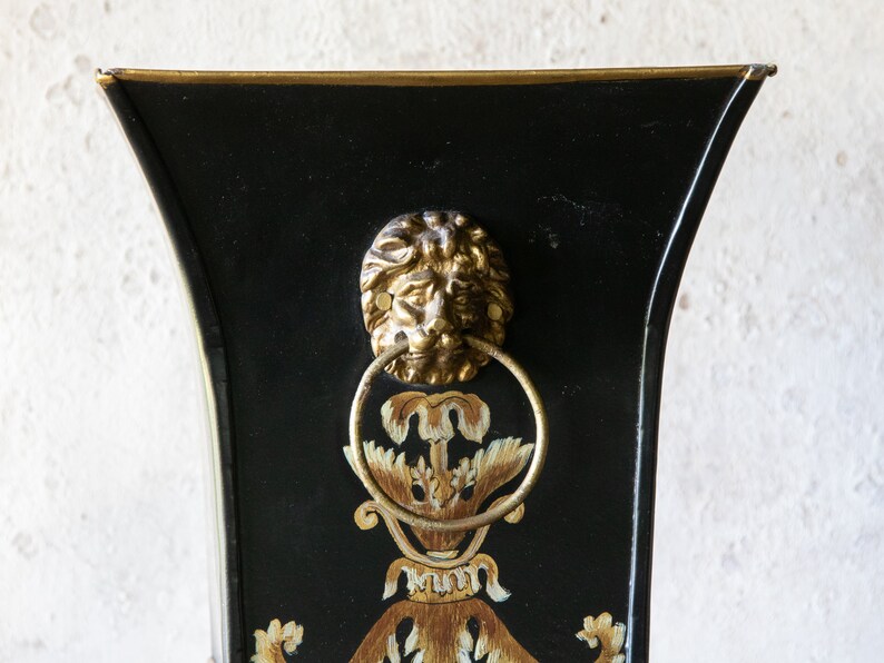 Black Decorative Planter, Rectangular Planter Vase from John Richard Collection image 3