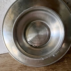 Norwegian Pewter Footed Bowl, Graphic Vintage Small Pewter Trinket Dish image 10