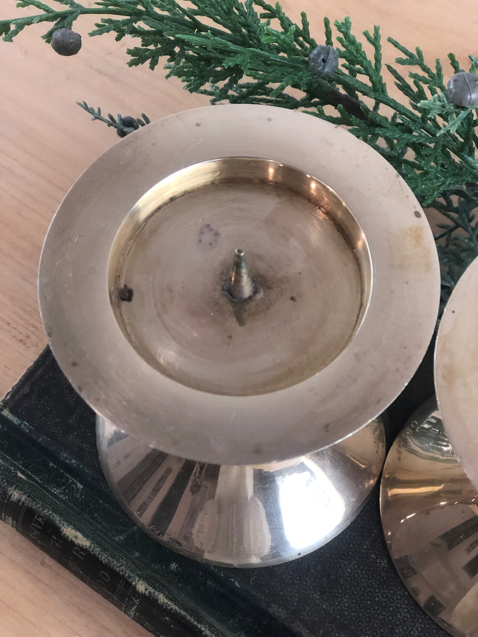 Brass Pillar Candle Holders Vintage Brass Candlesticks Etsy