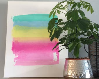 Screen printed canvas