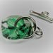 Artisan - Furnace Glass Sterling Silver Toggle "Green & White" T25
