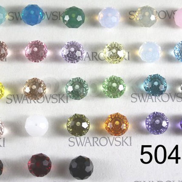 6mm Crystal Beads U PICK 5040 Swarovski® Crystal Faceted Spacers 12 pcs Mixed Color loose crystals beads DIY Jewelry Making Craft Supplies