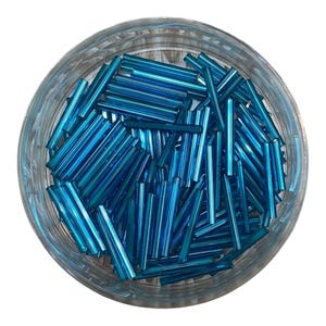 Aqua 20/0 Bugle Bead Mix - DIY Jewelry