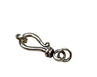 Hook Clasp "Pan" Sterling Silver Hook Clasp 24x7mm (1pc) Hook Great for Bracelets and Necklaces Jewelry Components