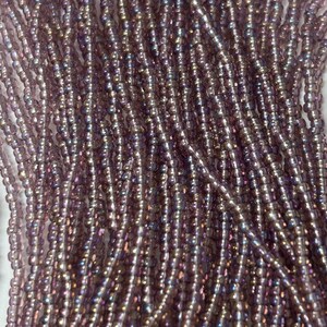 Size 11/0 | Lt  Amethyst AB | #21010 | Preciosa Czech Glass Seed Beads | 6 String Hank | 2mm Rd Rocaille | DIY Jewelry Making | Loom