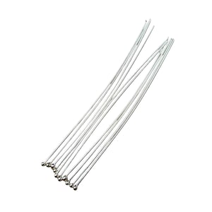 Headpins "K" Sterling Silver Ball 2" 10 pcs. 24 Gauge |  Style K Headpins | Bright Silver Finish | DIY Jewelry Making