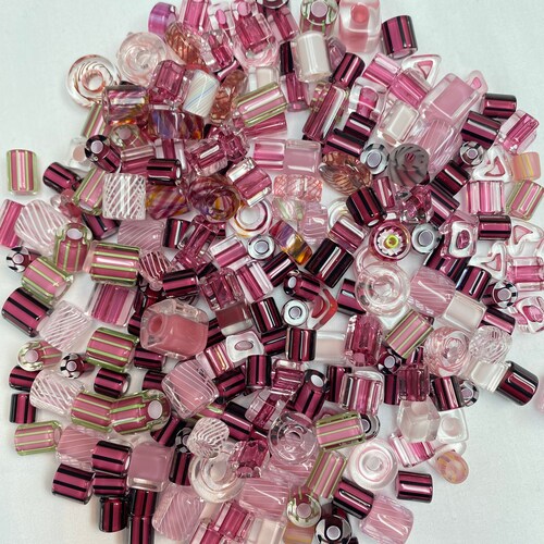 1 Oz Mixed Pinks Furnace Art Glass Beads Etsy