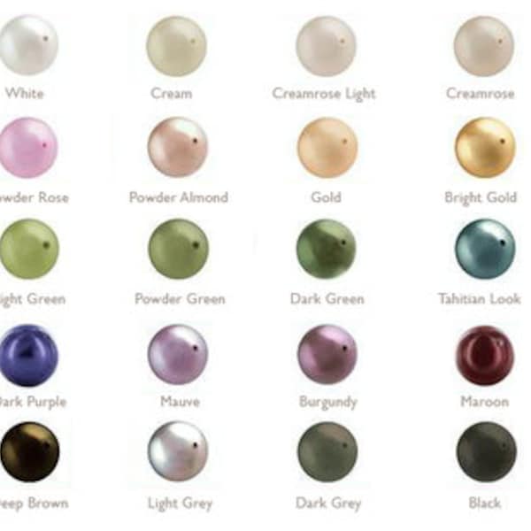 6mm Pearls U Pick 5810 Swarovski® Crystal Pearls  10 Round Beads Mixed Color loose pearls beads DIY Jewelry Making Craft Supplies Wholesale