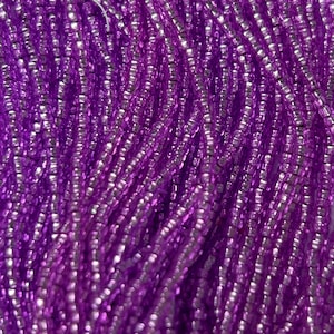 Size 11/0 | Violet Dyed S/L | #18228 | Preciosa Czech Glass Seed Beads | 6 String Hank | 2mm Rd Rocaille | DIY Jewelry Making | Loom