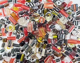 1 oz Mixed Earth Tones 25 - 28 ~ Furnace Art Glass Beads DIY Jewelry Making Earrings Necklaces Bracelets ~ Made in the USA