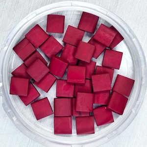 Dark Maroon Matte Met Miyuki Tila Beads TL2040 | DIY Bracelets| Glass Tila Bead |Two Hole Square Flat Glass Bead |Whole Tila 3 Grams
