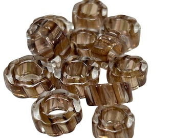 Slices Champagne Gold Sparkle 12 ~ Furnace Art Glass Slices 1/2 oz "Great for Jewelry Making" Handblown DIY