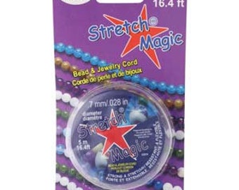 Stretch Magic .7mm Elastic Beading and Jewelry Cord Made in the USA Best, Strongest, Resistant and Flexible Stretch Cord