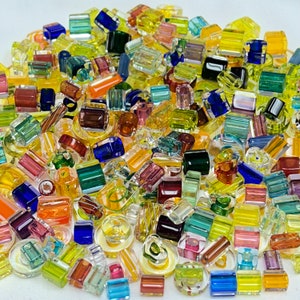 1 oz Mixed Gemtones 25 - 28 ~ Furnace Art Glass Beads DIY Jewelry Making Earrings Necklaces Bracelets Macrame Suncatchers ~ Made in the USA