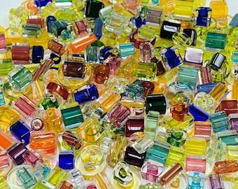 1 oz Mixed Gemtones 25 - 28 ~ Furnace Art Glass Beads DIY Jewelry Making Earrings Necklaces Bracelets Macrame Suncatchers ~ Made in the USA